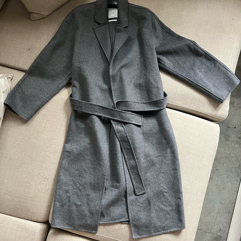Mango handmade belt coat